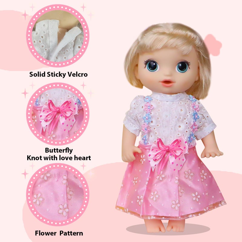 ARTST Doll Clothes,12 inch Baby Doll Clothes 6 Sets Include 5 Caps fit for 10 /11 /12 inch Baby - Image 3